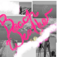 a poster with the words beach weather on it